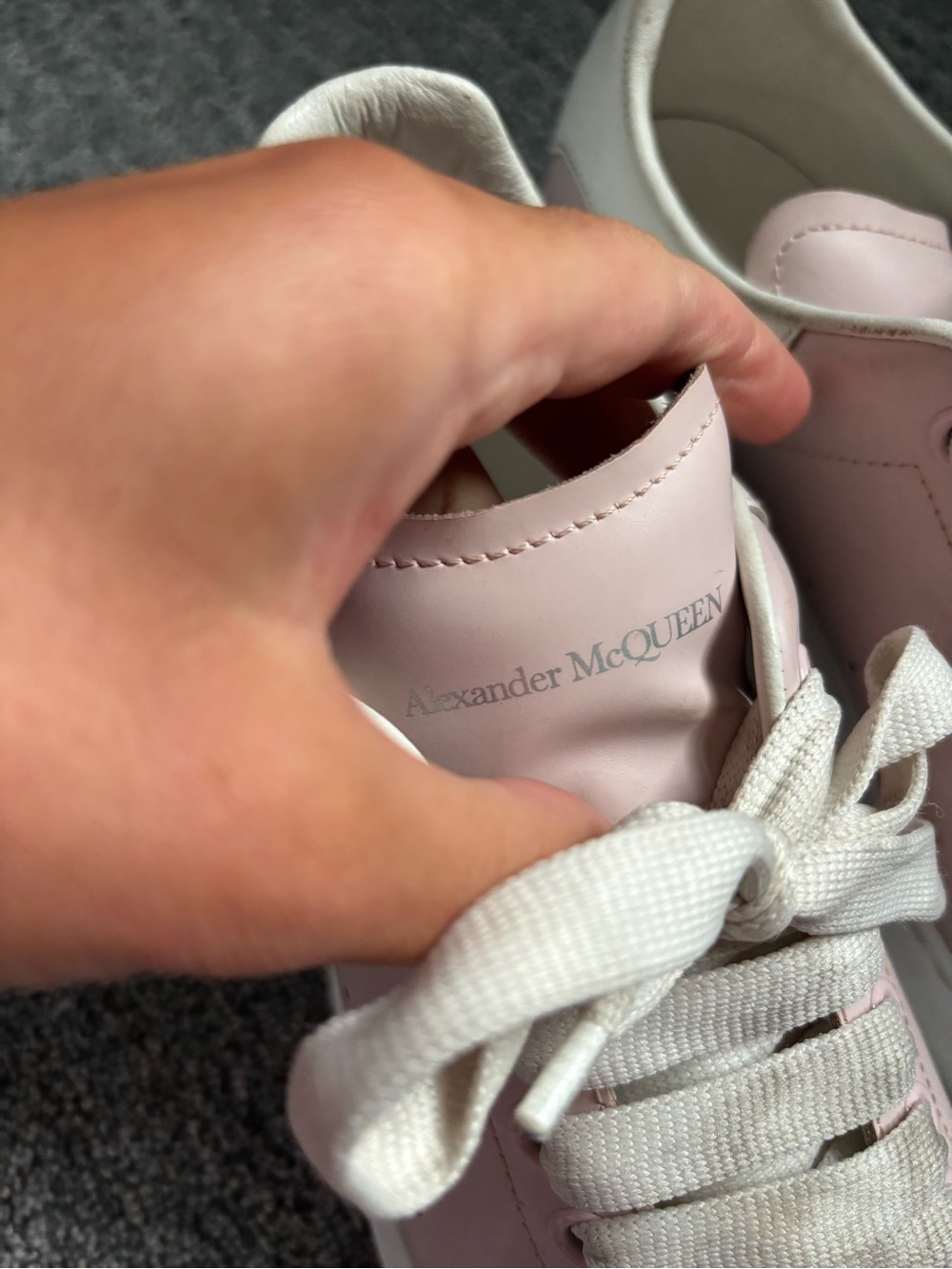Alexander McQueen Pink and White Platform Sneakers - Picture 3 of 5